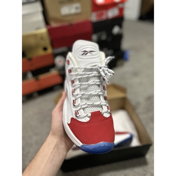 Reebok Question Mid OG 2020 Red Toe Size 8.5 PADS (Pass as DS) - Picture 2 of 2